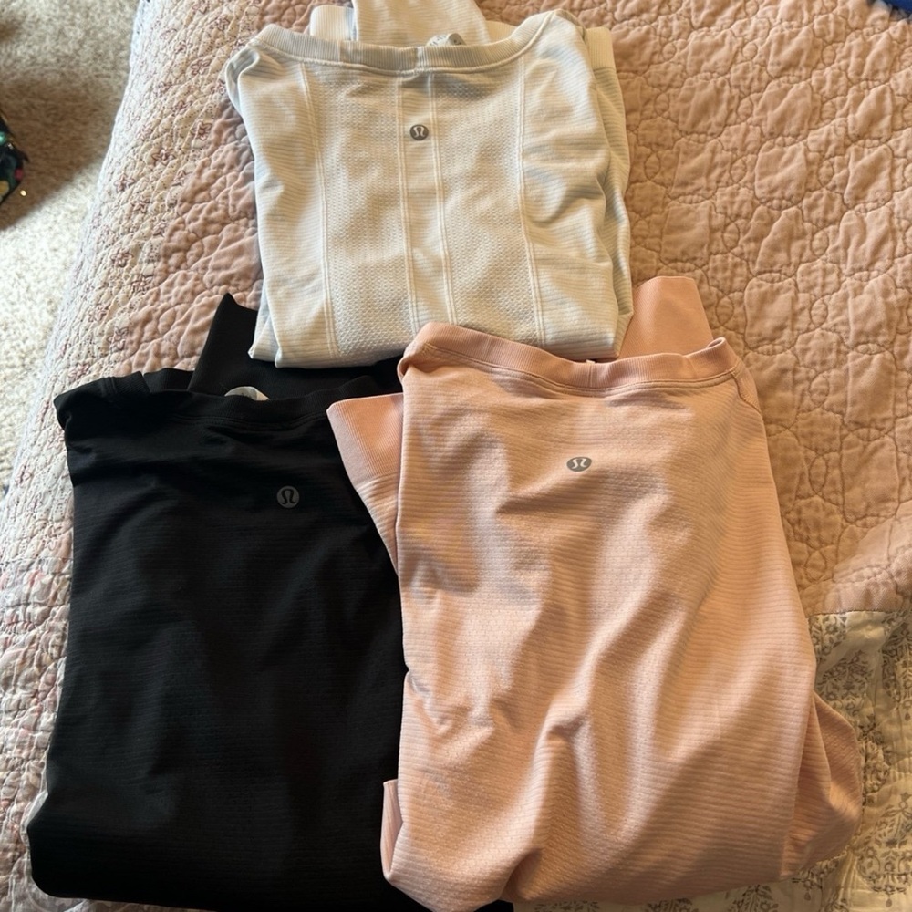 Lululemon Swiftly Relaxed Long Sleeve sz 10  3 pack